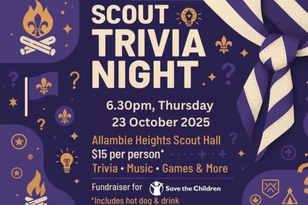 Scouts Trivia Night - 23 October 2025 (Table of 8)